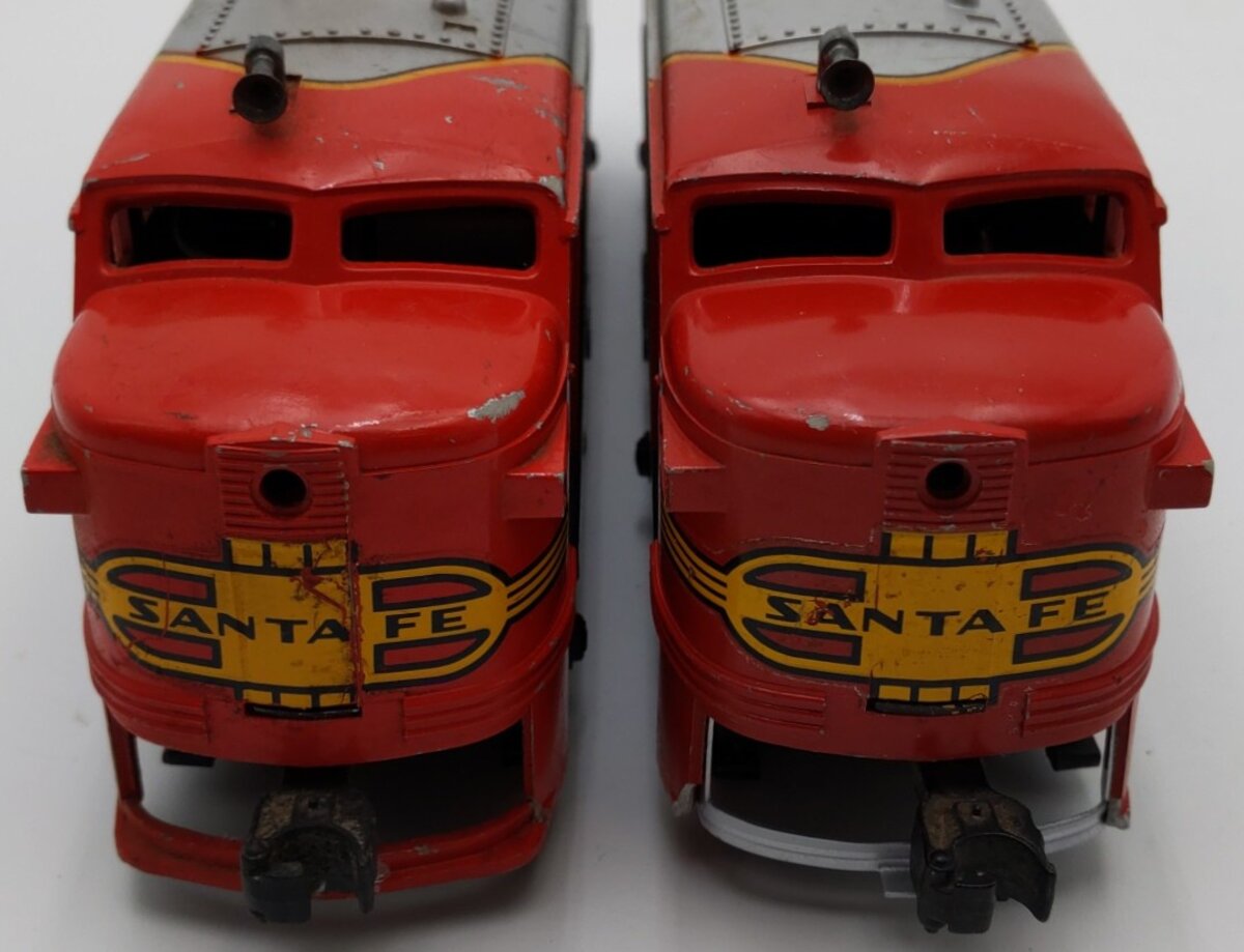 Lionel 212 Vintage O Santa Fe Alco AA Diesel Locomotive Set VG