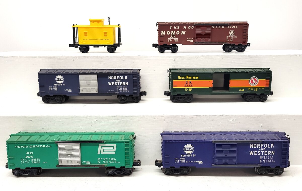 Lionel O Gauge Assorted Freight Cars [6] VG