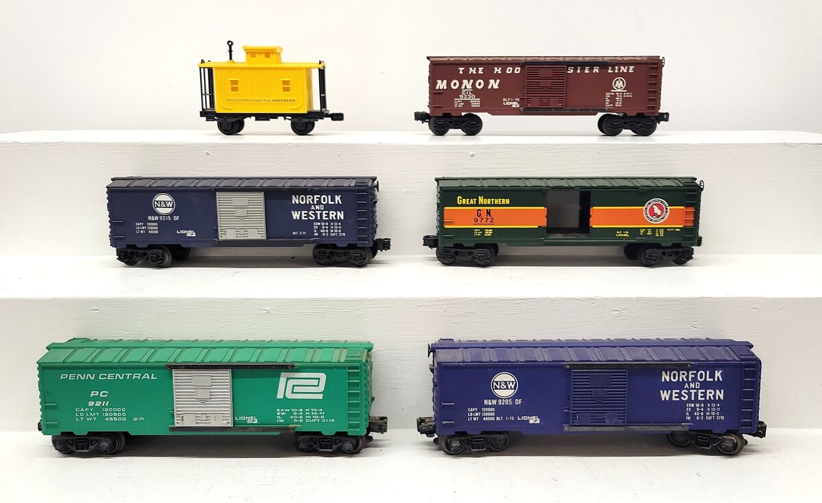 Lionel O Gauge Assorted Freight Cars [6] VG