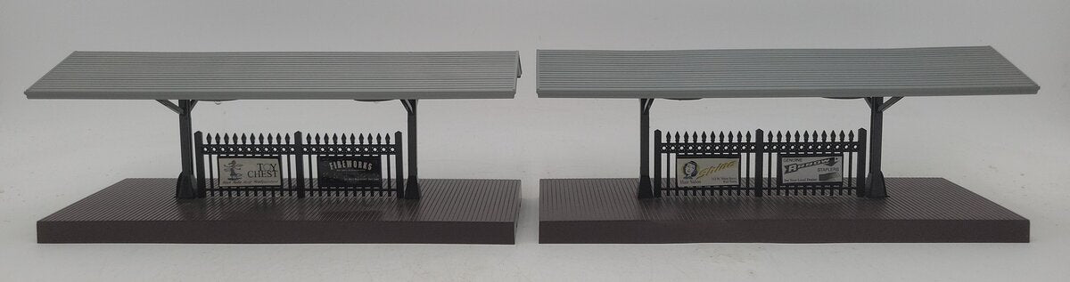 MTH 30-9006 O Gauge Passenger Station Platform (Gray Roof/Brown Base) [2] EX