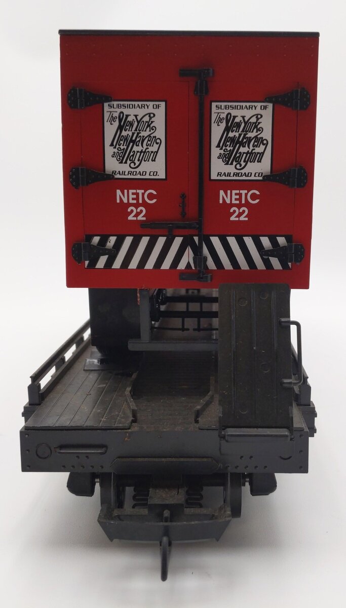 USA Trains 17011 G New England Transportation Piggyback Flatcar with Trailer EX