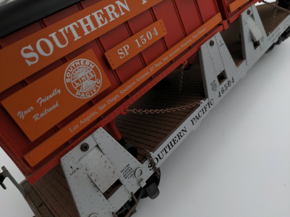Aristo-Craft 46504 G Scale Southern Pacific Piggyback Flatcar VG/Box