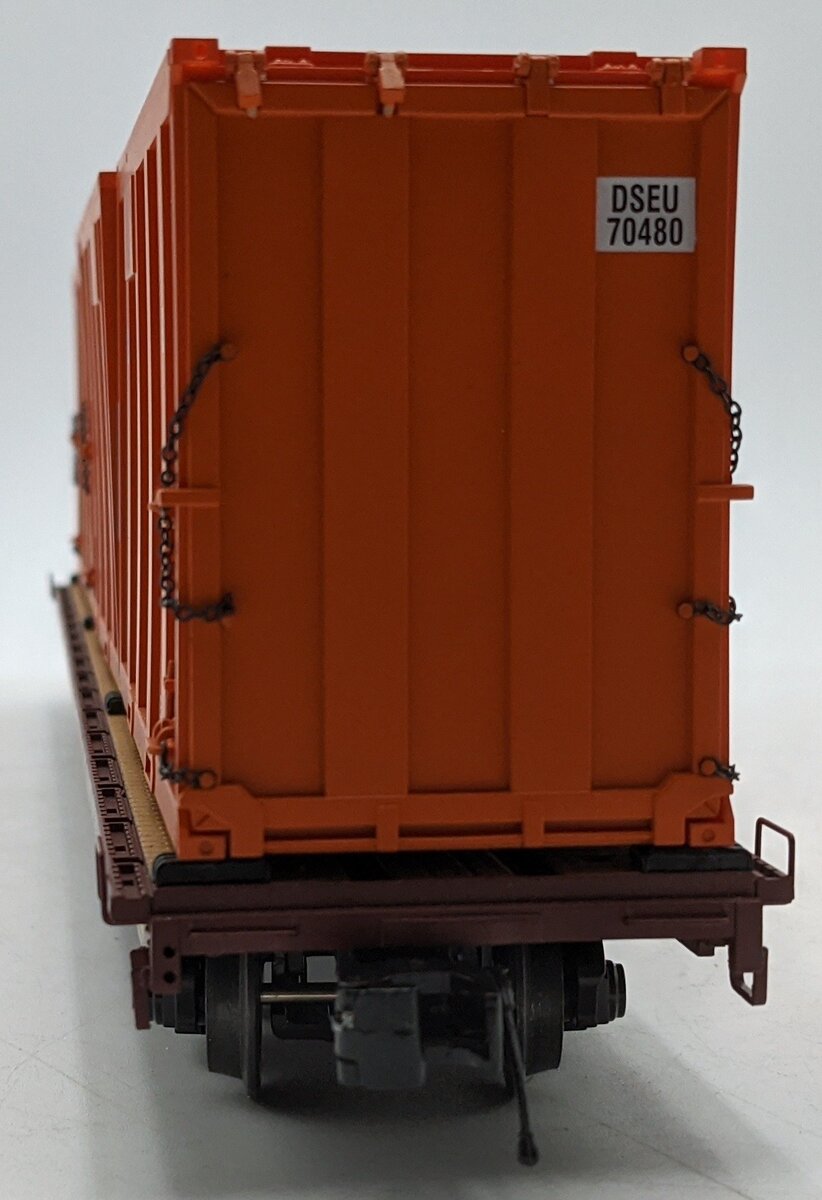 MTH 20-95260 O Norfolk Southern 60' Flat Car w/ Trash Containers #101128 VG/Box