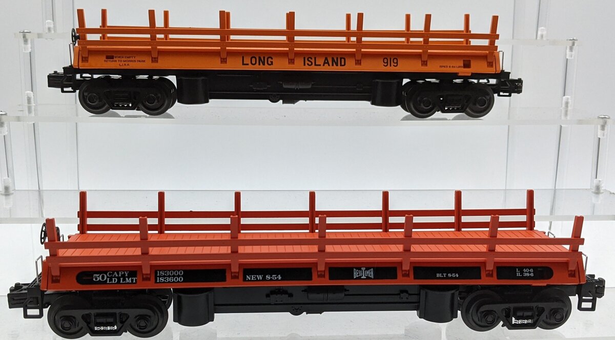 MTH 30-79589 O Operating Log Dump Car Set #919 & #8-54 LN/Box