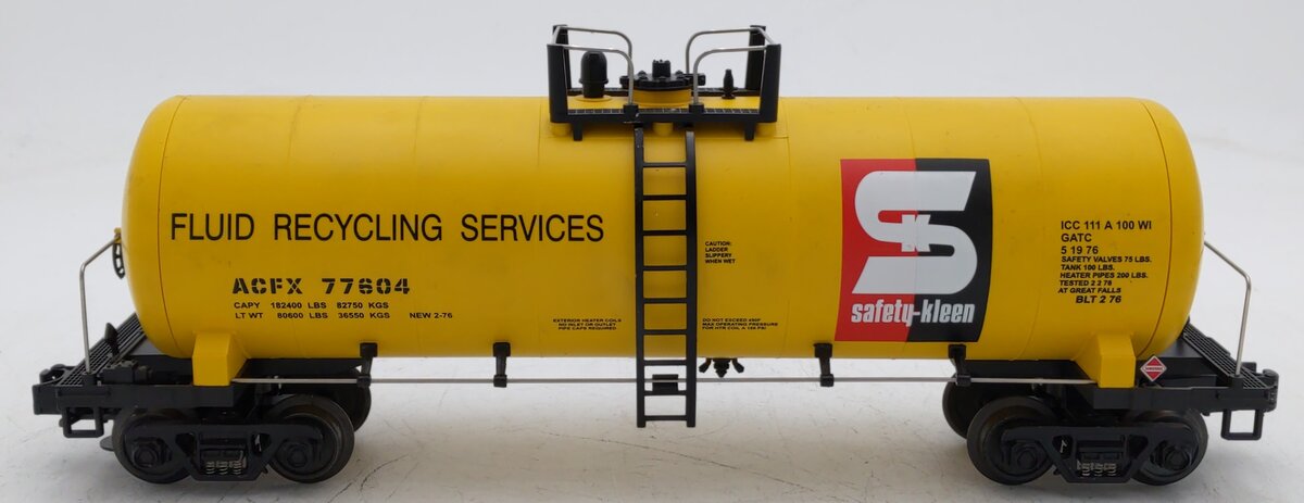 MTH 20-96033 O Recycling Services Tank Car #77604 EX/Box