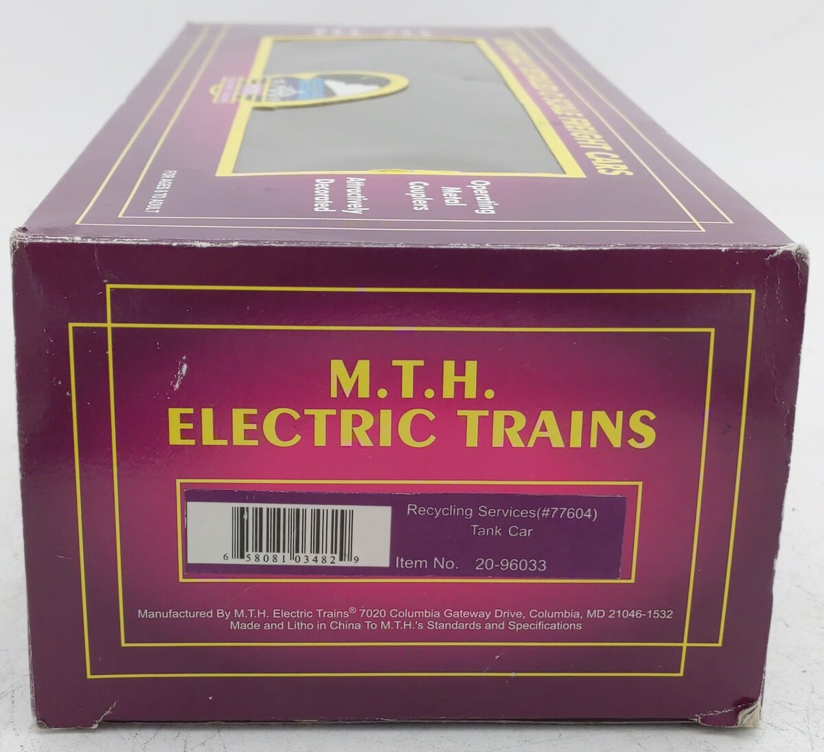 MTH 20-96033 O Recycling Services Tank Car #77604 EX/Box