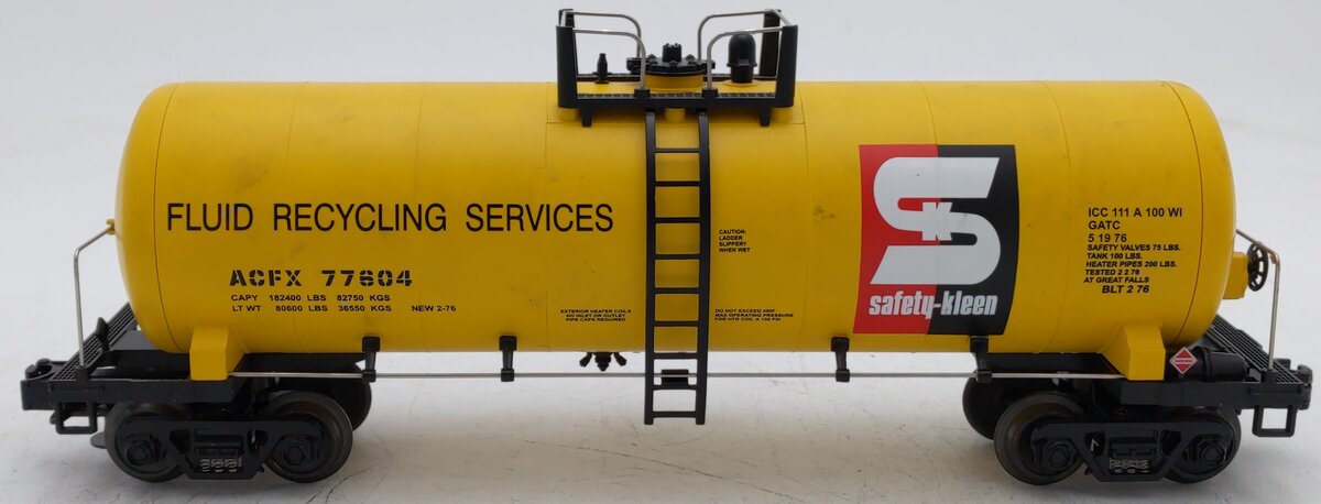 MTH 20-96033 O Recycling Services Tank Car #77604 EX/Box