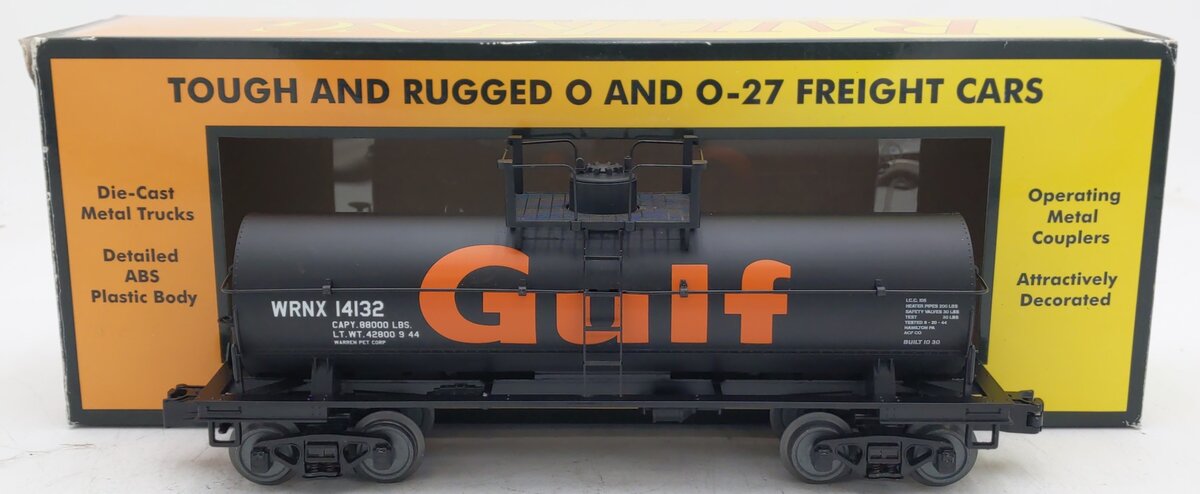 MTH 30-73468 O Gauge Gulf WRNX Tank Car #14132 EX/Box