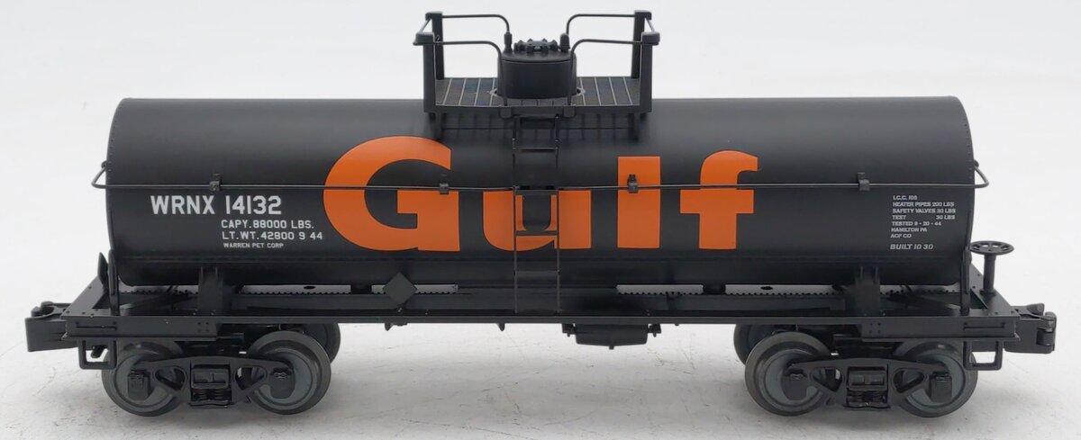 MTH 30-73468 O Gauge Gulf WRNX Tank Car #14132 EX/Box