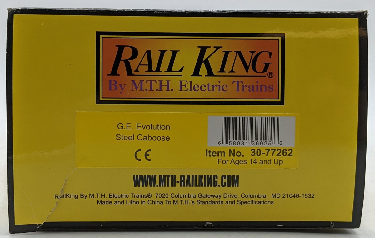 MTH 30-77262 O Gauge G.E. Evolution Steel Caboose #2010 VG/Box