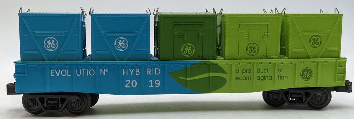MTH 30-72199 O G.E. Evolution Gondola Car with LCL Containers #2019 EX/Box