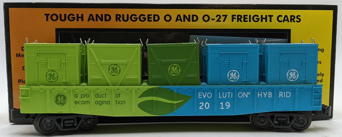 MTH 30-72199 O G.E. Evolution Gondola Car with LCL Containers #2019 EX/Box