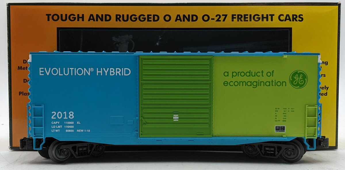 MTH 30-74912 O GEVO 40' High Cube Boxcar VG/Box