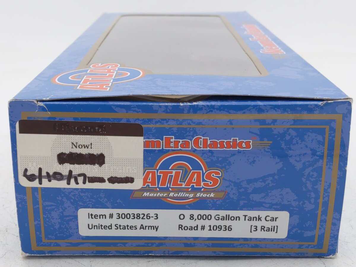 Atlas 3003826-3 O Gauge USAX 8,000-Gallon Tank Car #10936 (3-Rail) EX/Box