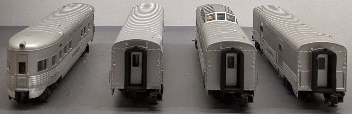 MTH 30-67773 O-27 New York Central 60' Streamline Passenger Car NYC Set (4) VG/Box