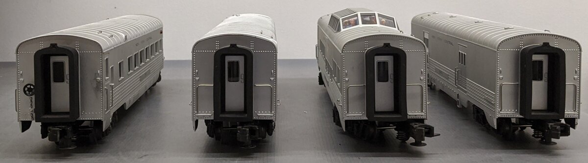 MTH 30-67773 O-27 New York Central 60' Streamline Passenger Car NYC Set (4) VG/Box