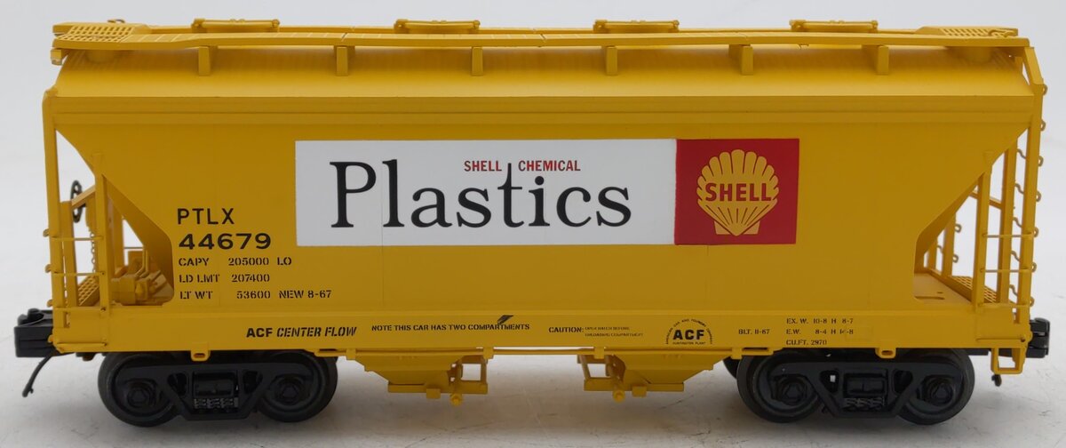 MTH 20-97927 O Gauge Shell Plastics Premier 2-Bay Centerflow Hopper Car #44679 EX/Box