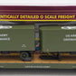 MTH 20-95330 O Gauge U.S. Army Flatcar w/ 2 PUP Trailers #1947 EX/Box