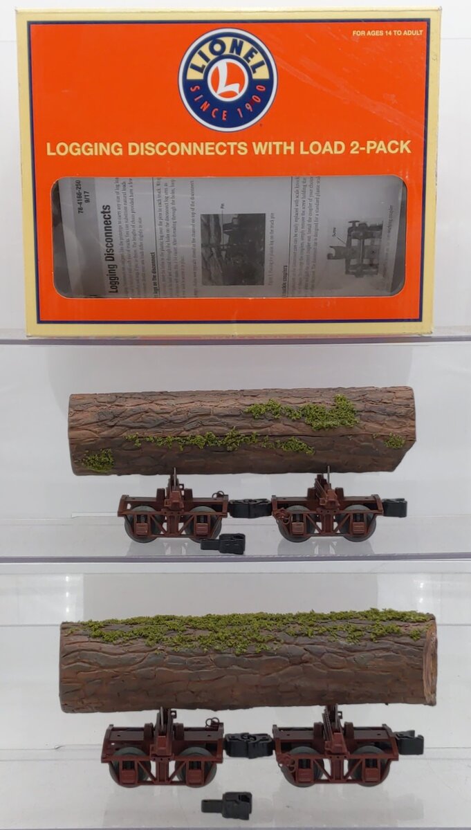 Lionel 6-84167 O Gauge Brown Logging Disconnects (Pack of 2) EX/Box