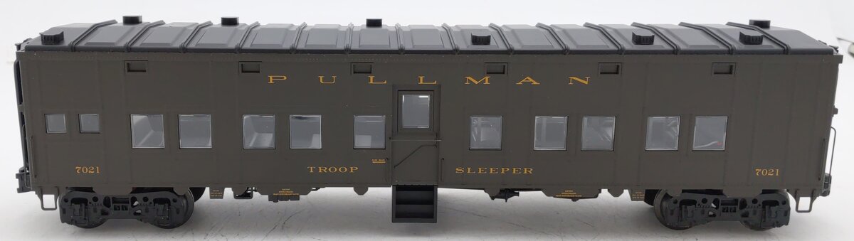 Atlas 3007704-9 O Gauge Pullman Troop Sleeper Car #7021 (3 Rail) VG/Box