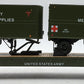 MTH 20-95331 O U.S. Army #1946 Flatcar w/ 2 PUP Trailers LN/Box