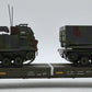MTH 20-95468 O US Army 60' Flatcar with 2 M270 Rocket Launcher Vehicles #40210 EX/Box