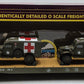 MTH 20-92149E O Gauge U.S Army Flat Car w/ Two Ambulances #609193 EX/Box