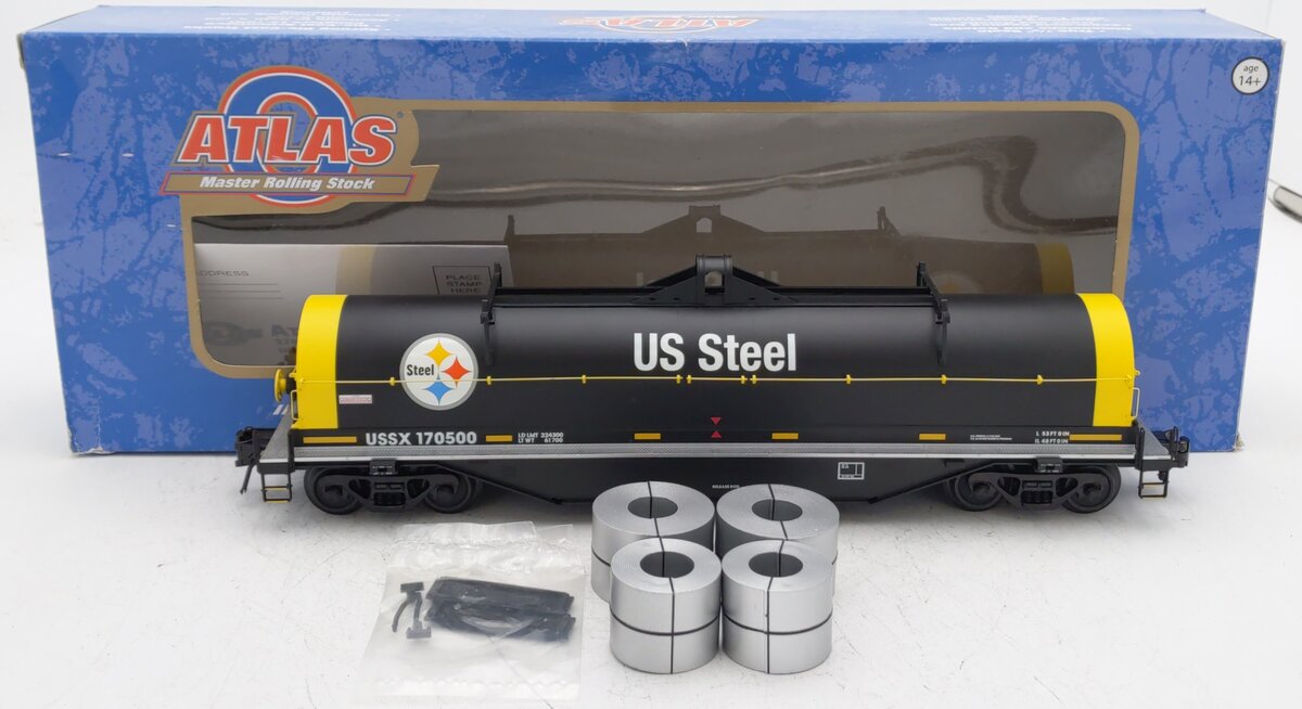 Atlas 3001719-1 O Gauge US Steel 42' Steel Coil Car #170500 3-Rail LN/Box