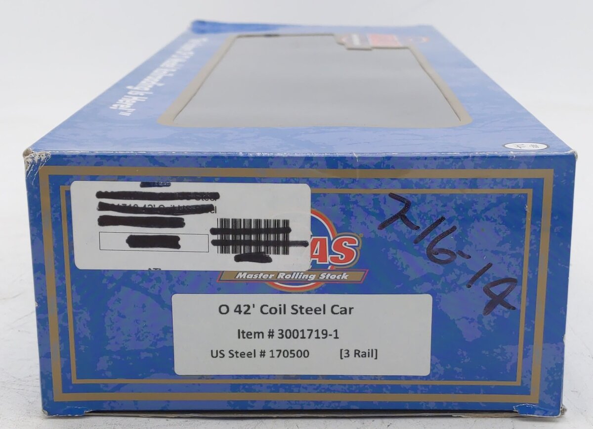 Atlas 3001719-1 O Gauge US Steel 42' Steel Coil Car #170500 3-Rail LN/Box