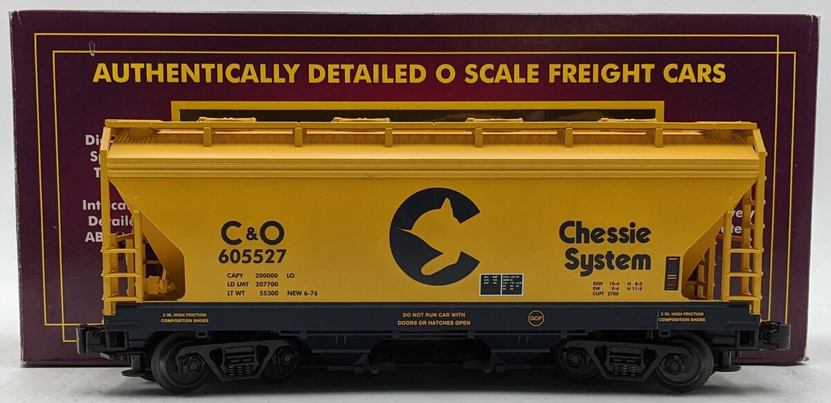 MTH 20-97868 O 2 Bay Center Flow Hopper Chessie #604750 EX/Box