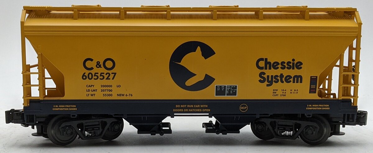 MTH 20-97422 O Gauge Chessie System 2-Bay Centerflow Hopper #605527 VG/Box