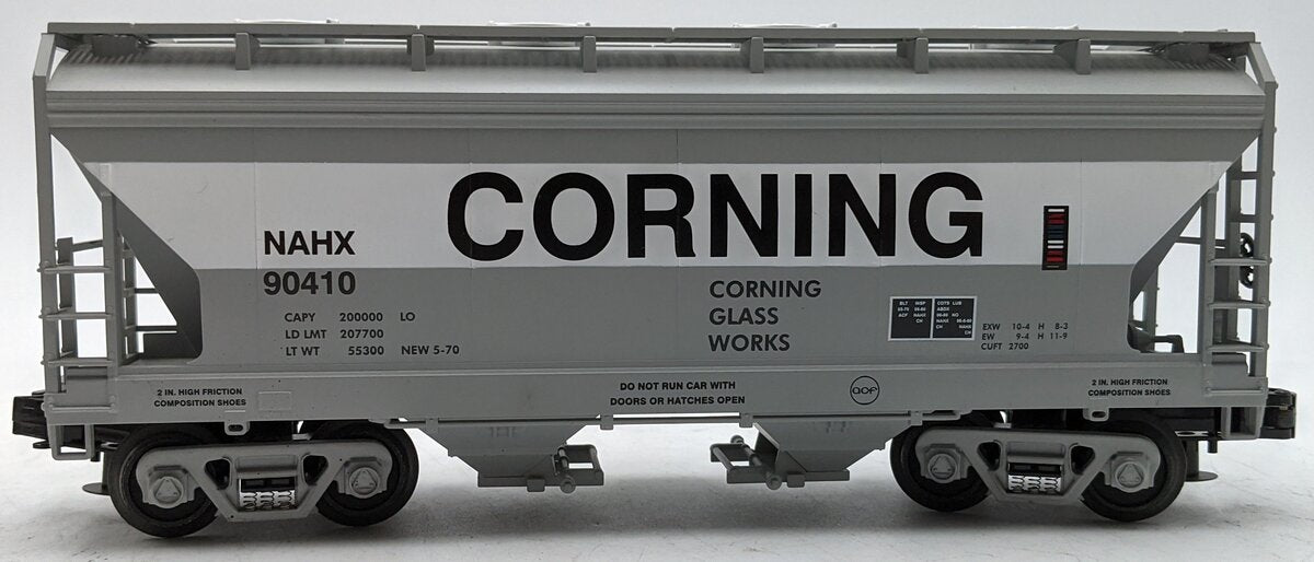 MTH 20-97489 O Corning 2-Bay Centerflow Hopper Car #90410 VG/Box