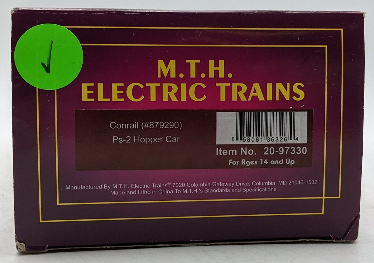 MTH 20-97330 O Conrail PS2 Hopper Car EX/Box