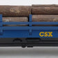 MTH 20-98591 O Gauge CSX Operating Log Dump Car #20 EX/Box