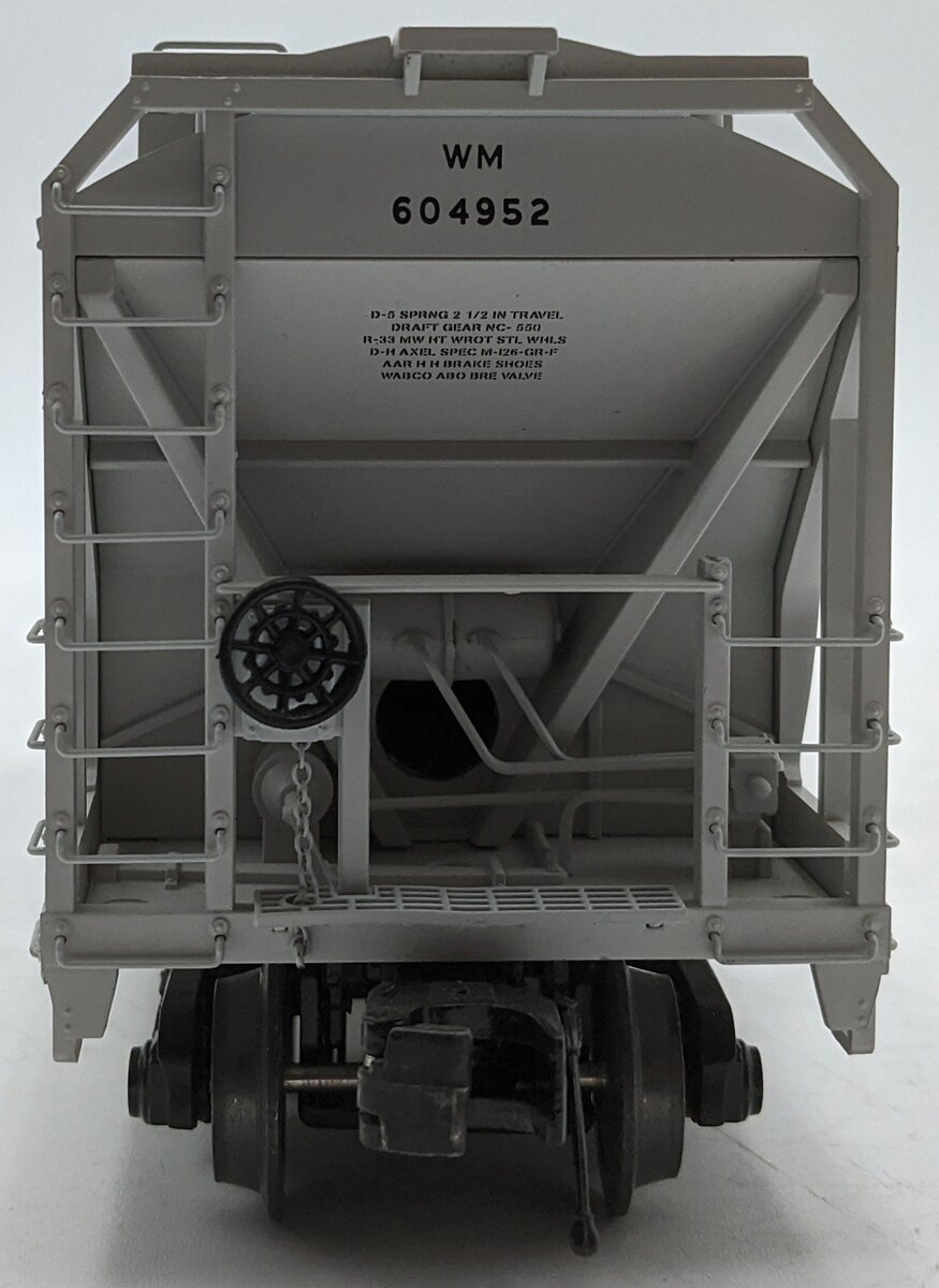 MTH 20-97867 O Western Maryland 2-Bay Centerflow Covered Hopper #604952 EX/Box