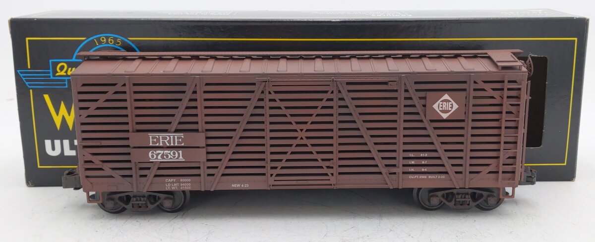 Weaver U4309D O Gauge Erie 40' Stock Car #67591 (Custom)/Box