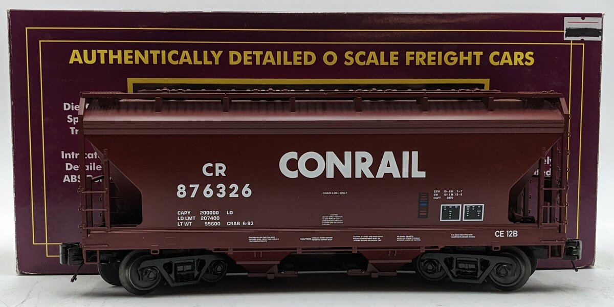 MTH 20-97855 O Conrail Premier 2-Bay Centerflow Hopper VG/Box
