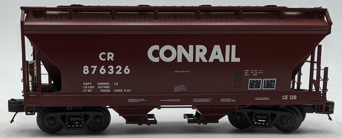 MTH 20-97855 O Conrail Premier 2-Bay Centerflow Hopper VG/Box