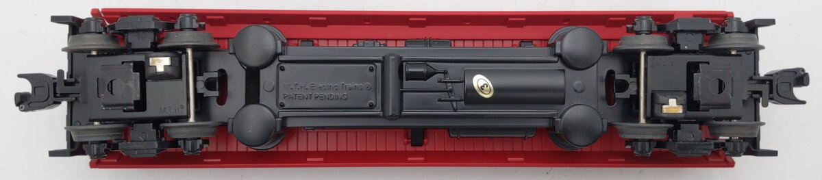 MTH 30-79451 O Gauge Santa Fe Operating Log Dump Car #187340 EX/Box