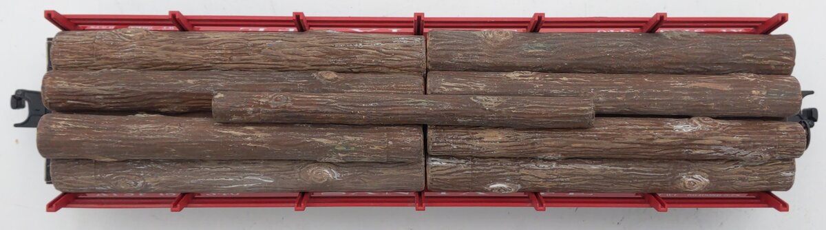 MTH 30-79451 O Gauge Santa Fe Operating Log Dump Car #187340 EX/Box