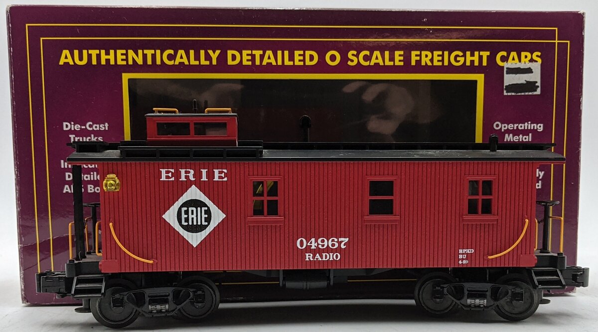 MTH 20-91068 O Erie 35' Woodsided Caboose #04967 EX/Box