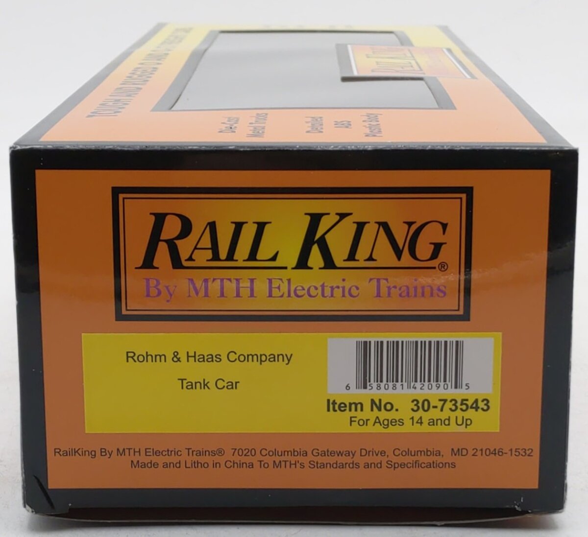MTH 30-73543 O-27 Tank, Rohm & Haas Company #5381 LN/Box