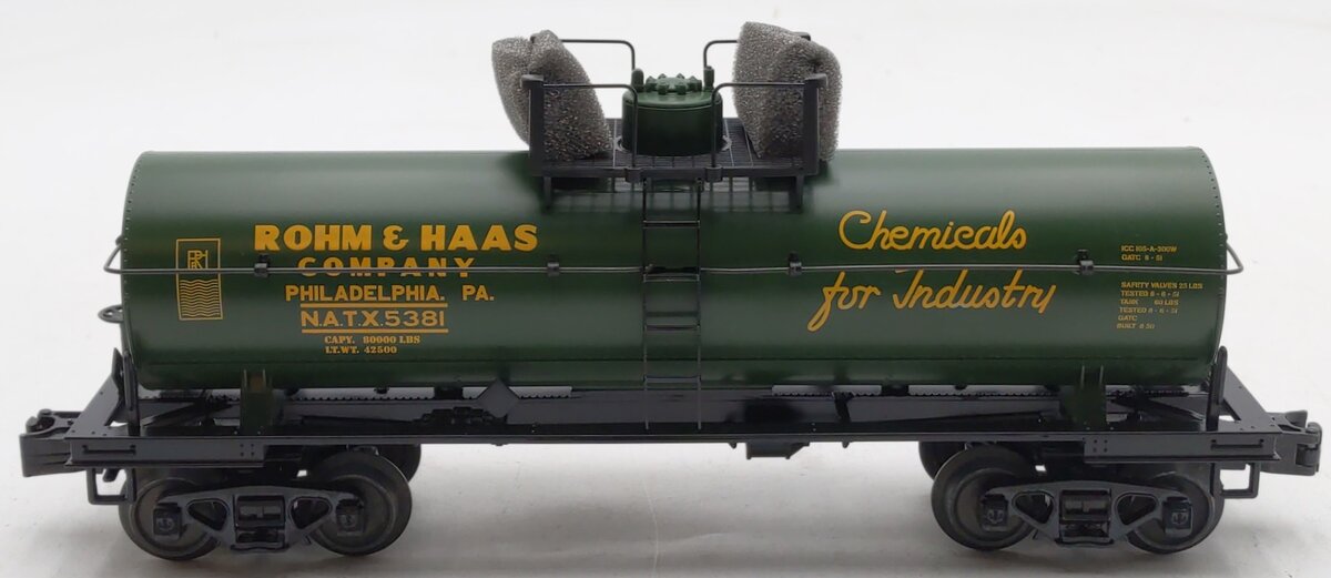 MTH 30-73543 O-27 Tank, Rohm & Haas Company #5381 LN/Box