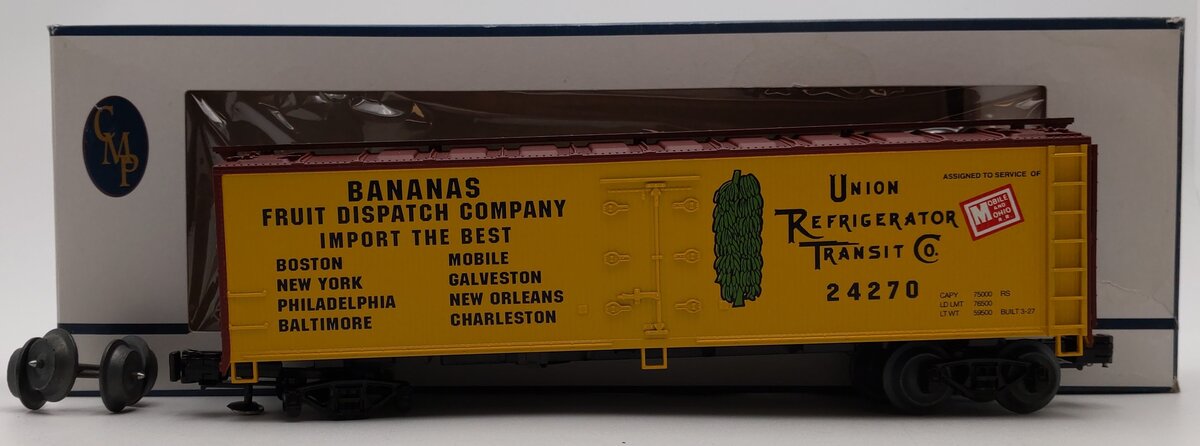 Crown Model Products O Gauge Union Refrigerator Transit Refrigerator Car #24270 VG/Box