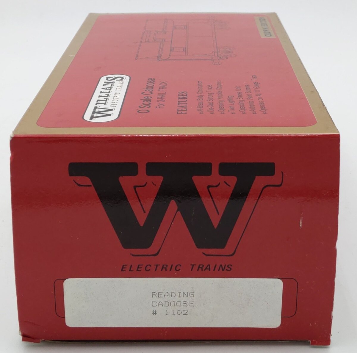 Williams 1102 O Brass Reading Caboose #92830 EX/Box
