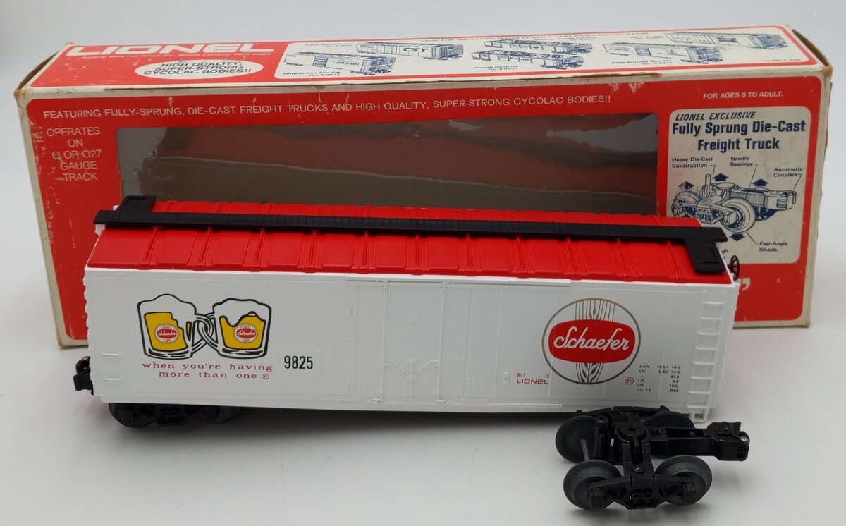 Lionel 6-9825 O Gauge Schaefer Reefer Car #9825 EX/Box