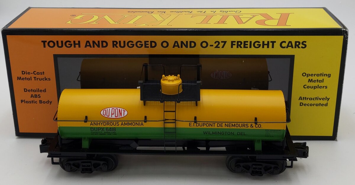 MTH 30-73562 O DuPont Tank Car #6418 LN/Box