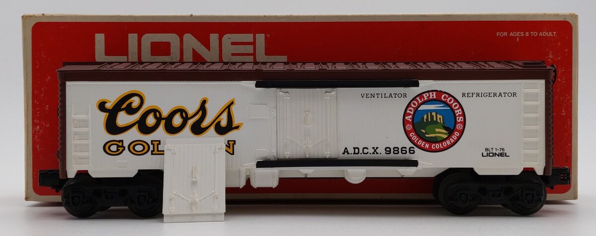 Lionel 6-9866 O Gauge Coors Beer Billboard Reefer Car #9866 EX/Box