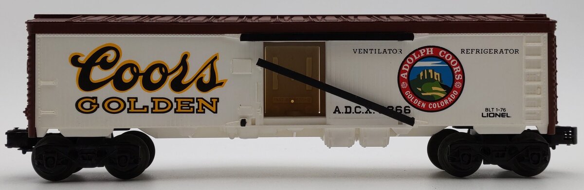 Lionel 6-9866 O Gauge Coors Beer Billboard Reefer Car #9866 EX/Box