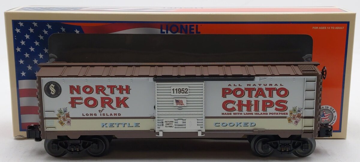Lionel 6-84598 O Sidor's North Fork Potato Chips Boxcar #11952 EX/Box